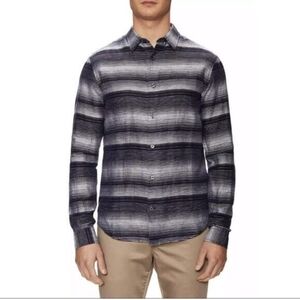 Natural Blue striped flannel shirt size XL